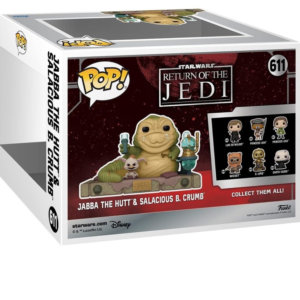 Funko Pop! Star Wars 40th Anniversary Jabba & Salacious B. Crumb Vinyl Figure - Picture 2 of 9